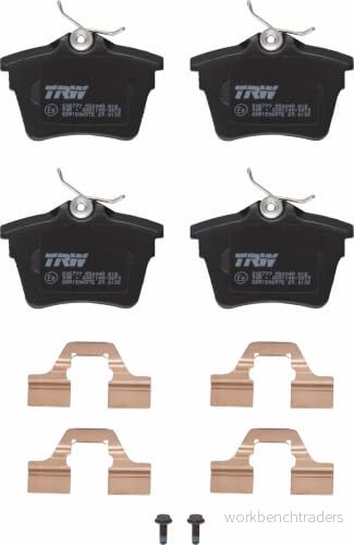 TRW DTEC COTEC GDB1596DTE Jeu de plaquettes frein non préparé pour indicateur d'usure avec vis d'étrier accessoires 3322938207557