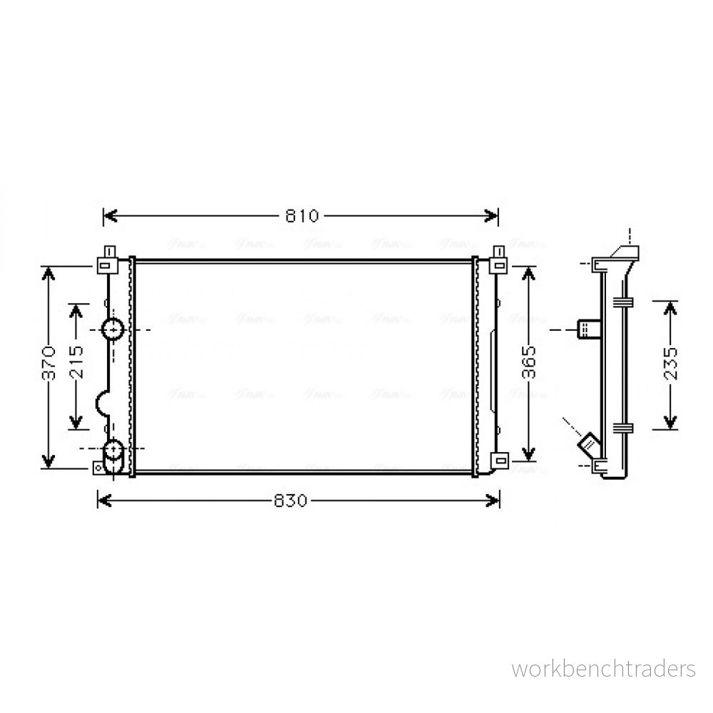 PRASCO RTA2322 Radiateur du moteur Aluminium 730 415 34 ailettes jointes mécaniquement RENAULT: MASTER 2 Kasten, Bus 4045385063925