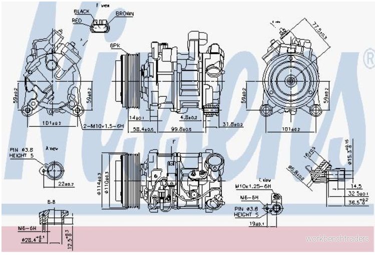 Kompressor, klimatanläggning Nissens 89585 5707286383463