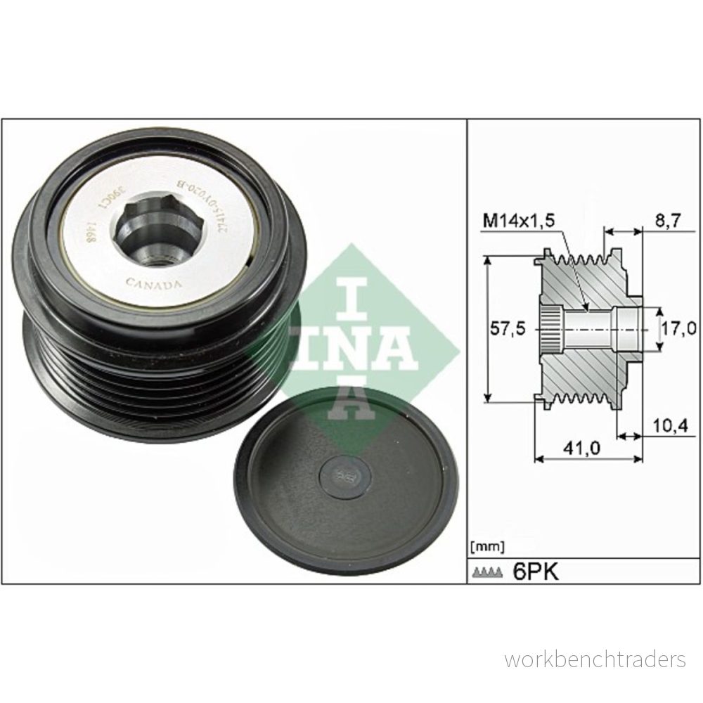 Frihjulskoppling, generator INA 535 0282 10 4005108974563