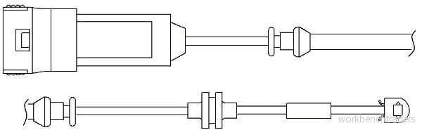 Varningssensor, bromsbeläggslitage QUICK BRAKE WS 0220 A 5706021081671