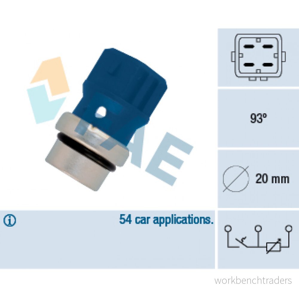 Kylvätsketemperatur sensor, audi,ford,vw, 1669990, 701 919 369 B, C, 95VW 8B607 LA, TS 362 8435050604700
